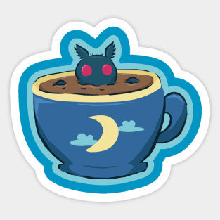 Mothman in a Coffee Cup Sticker